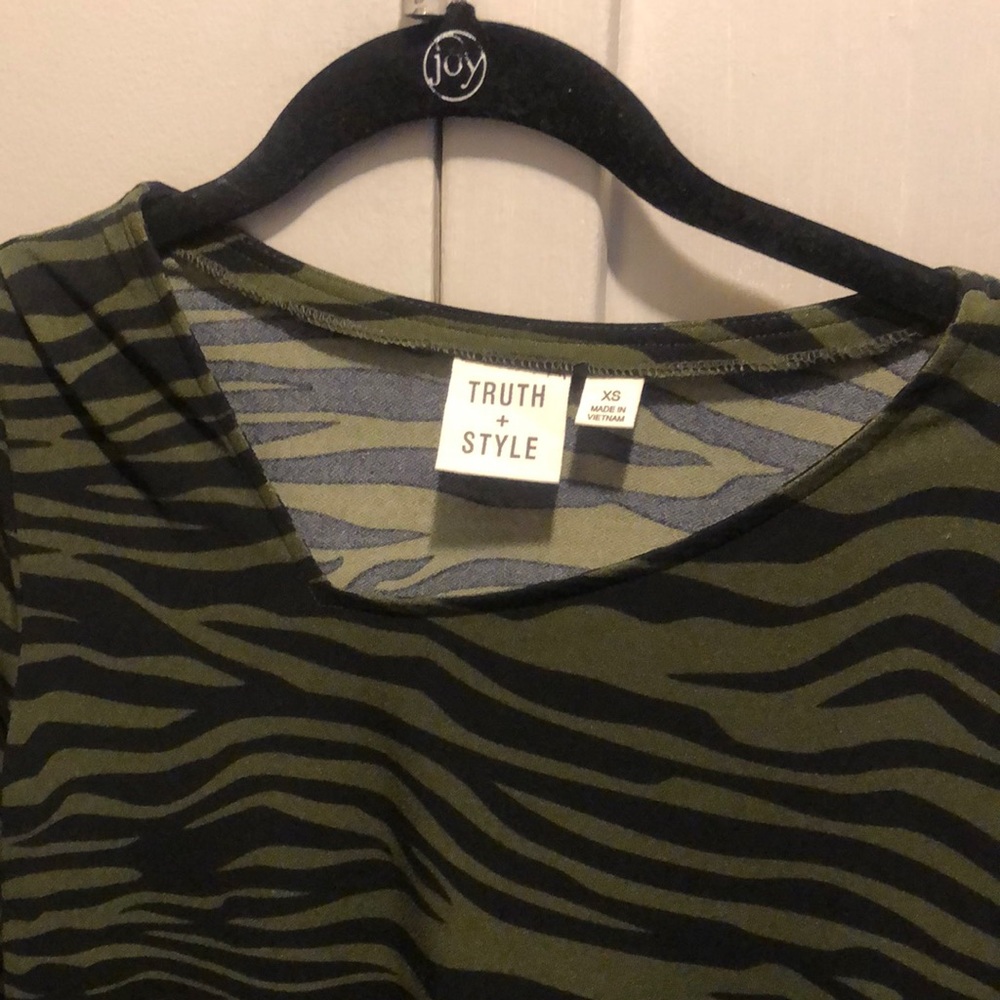 Crepe Jersey Tunic with Asymmetric Hem